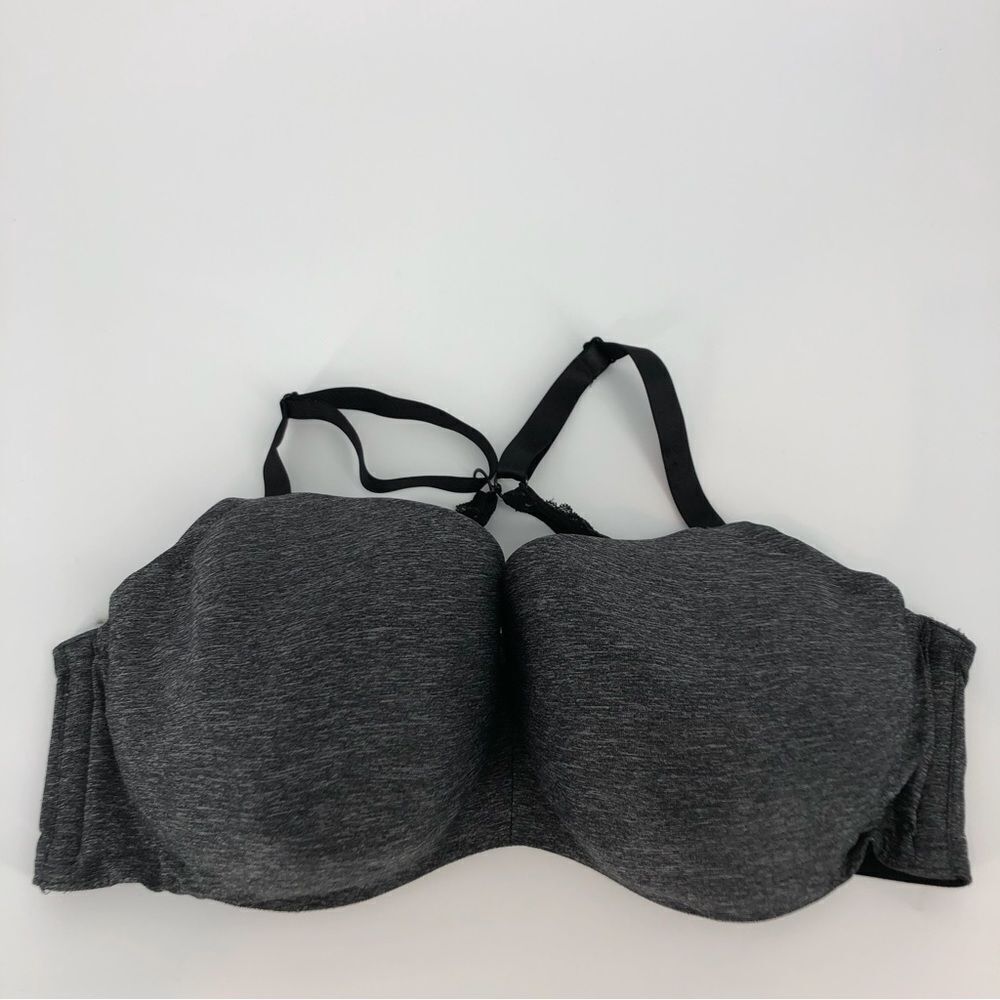 CACIQUE Lightly Lined Balconette Bra Heather Gray 46DDD‎